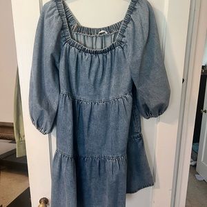 Red Dress Denim Dress